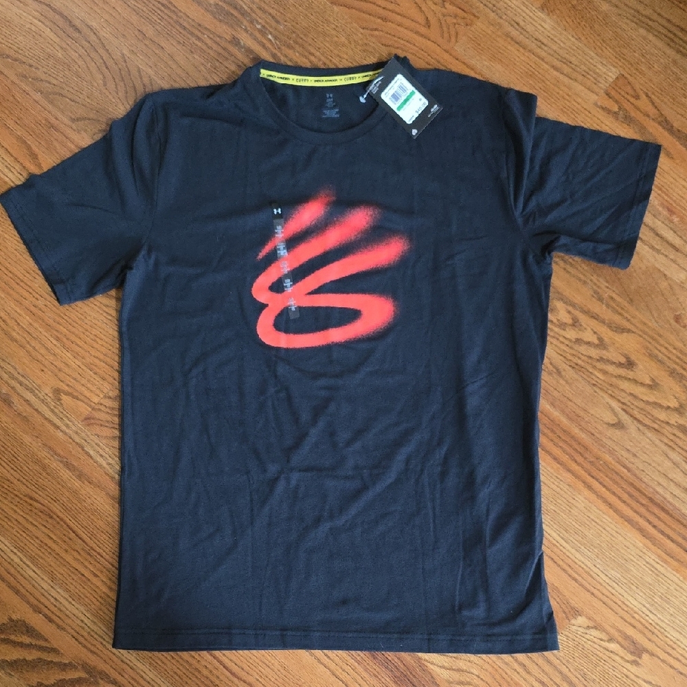 Under Armour Black Tee with Red Graphic